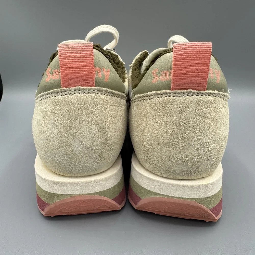 Saucony Jazz Triple S605812 Mountain Green Peach Retro Shoes Womens Size 10